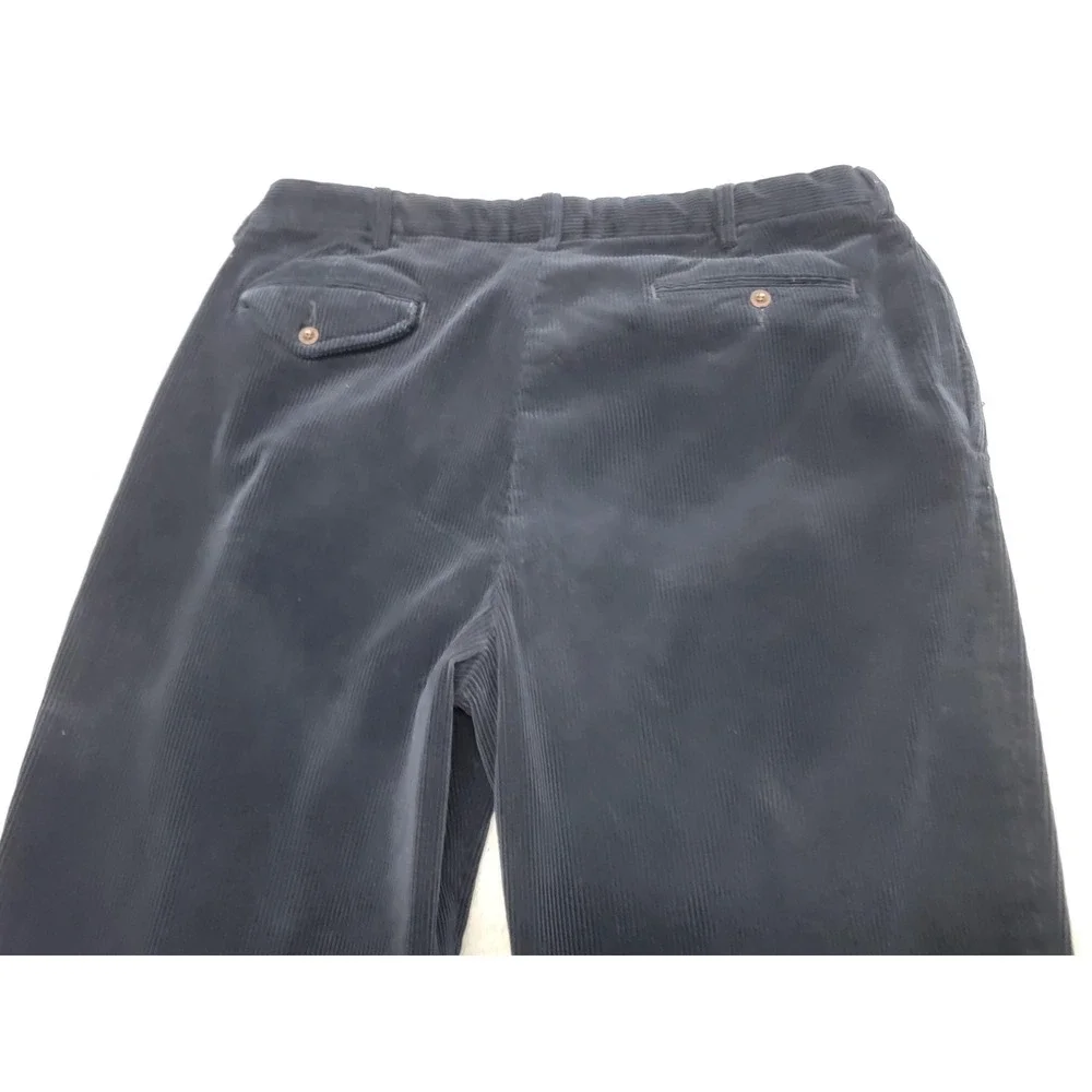 Polo Ralph‎ Lauren Pants Mens 38x32 (Fits 35x30) Navy Corduroy Classic Cuffed